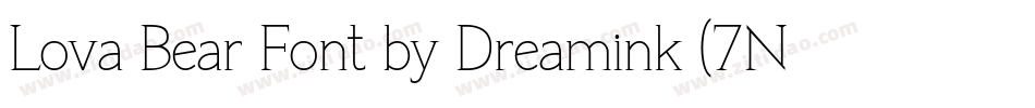 Lova Bear Font by Dreamink (7NTypes)字体转换